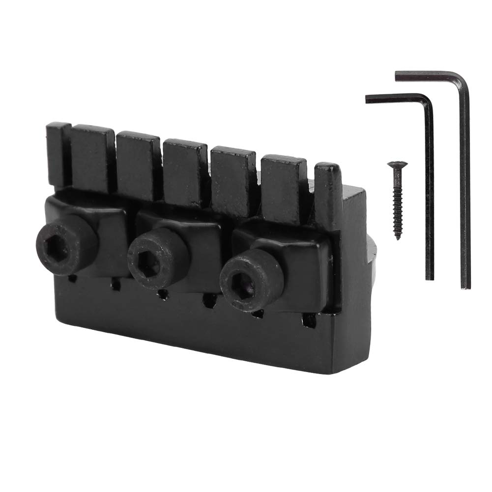 Professional Guitar String Locking Nut Zinc Alloy Locking Nut for Headless Electric Guitar Replacement Accessories, Play