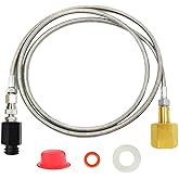 Quick Connect CO2 Adapter Kit - 36in Stainless Steel Soda Machine CO2 Adapter Hose, CGA320 Tank Connector for Fizzi/Jet/Onetouch/AQUA FIZZ