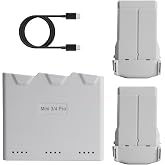 Battery &amp; Charger Combo for DJI Mini 4 Pro &amp; DJI Mini 3 Series, Includes Two 3850mAh Intelligent Flight Batteries Plus and Two-Way Charging Hub, Up to 51 Minutes of Battery Life