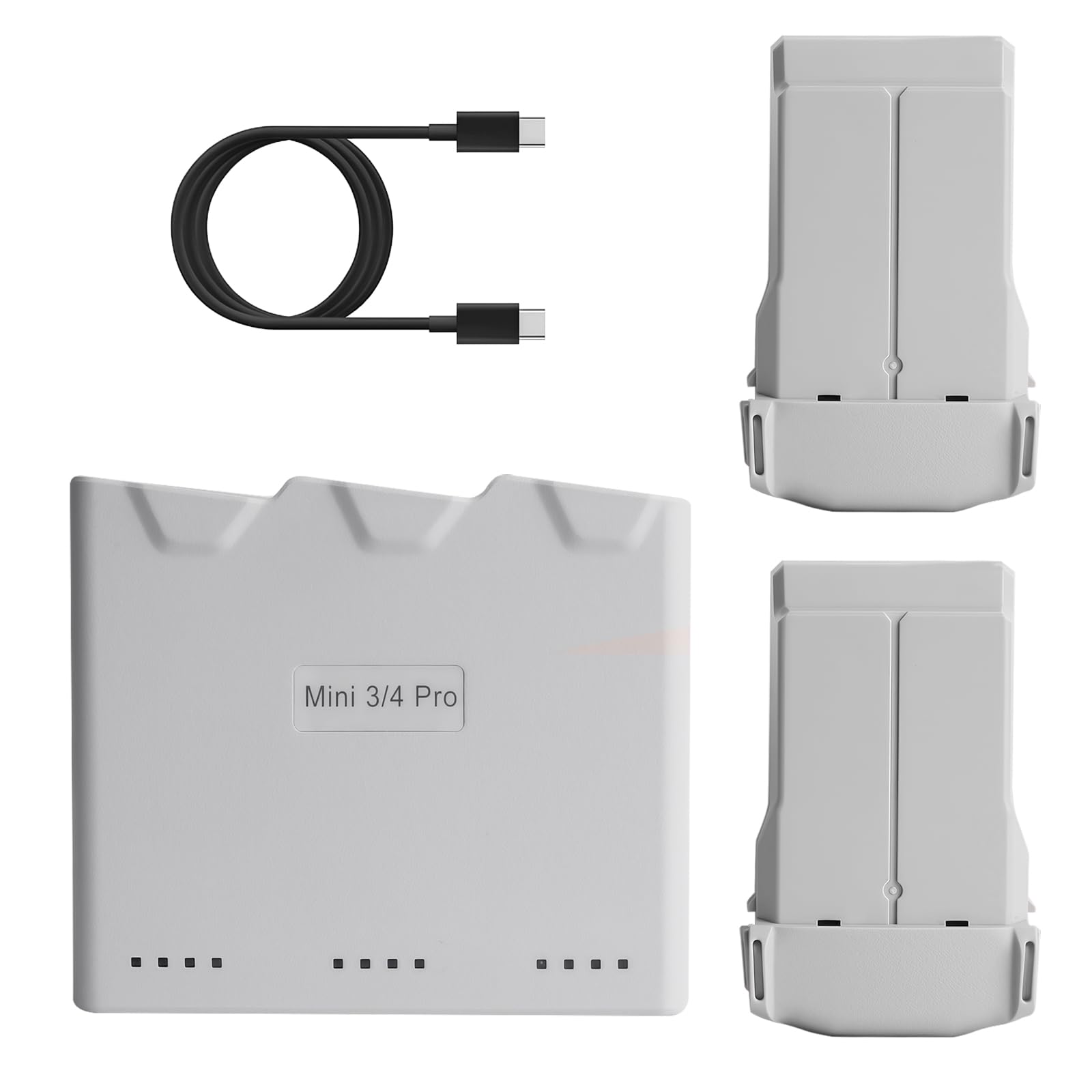 Photo 1 of Fly More Kit Plus for DJI Mini 4 Pro/Mini 3 Series, Includes Two 3850mAh Intelligent Flight Batteries Plus and Two-Way Charging Hub, Up to 31 mins of Battery Life