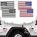 Reflective Full Color & Subdued American Flag Stickers 2 Pairs Bundle 3