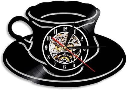 xuyuandass Relojes De Pared Diseño De La Taza De Café Cafetería con