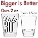 Make Em Laugh Dirty 30 Shot Glass (Thirty) - Funny Thirtieth Birthday - 30th Birthday Gifts for Women - Birthday Shot Glasses for Women or Men - 30th Birthday Shot Glass