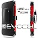 Evocel Generation Series Phone Case Compatible with Kyocera Hydro View (C6742), Hydro Reach (C6743), Hydro Shore featuring HD Screen Protector and Belt Clip Holster, Red