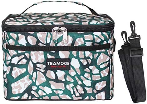 TEAMOOK 5L Insulated Lunch Bag Water-Resistant Leakproof Soft Cooler Bag for Adults and Kids,6 Can,Camouflage