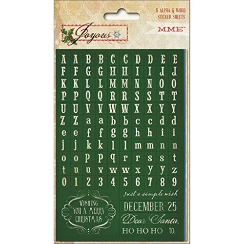 Joyous Tiny Alpha & Word Stickers 6 Sheets/Pkg -