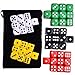 AUSTOR 50 Pieces 6 Sided Dice Set 16mm Acrylic Dices 5 x 10 Colors Game Dice with Drawsting Velvet Pouch for Tenzi, Farkle, Yahtzee, Bunco or Teaching Math