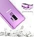 MoKo Samsung Galaxy S9 Plus Case, Crystal Clear Reinforced Corners TPU Bumper + Anti-Scratch Hybrid Rugged Transparent Panel Compatible with Samsung Galaxy S9+ 6.2 Inch 2018 - Clear Purple & Clear