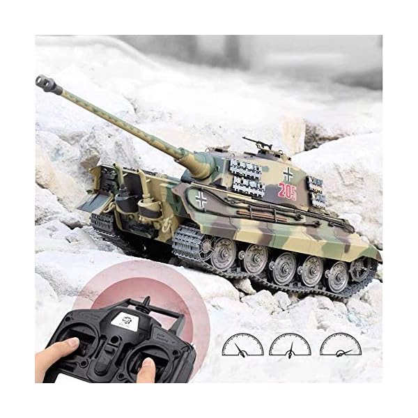 SSBH Deutscher Tiger King Heavy Panzer, Erwachsener RC Professional Spielzeug, 2,4 GHz Fernbedienung Offroad-Fahrzeug… – Bild 6