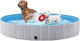 Yaheetech PVC Foldable Pet Pool Extra Large 180x30cm Grey