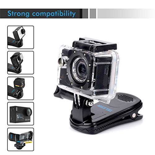 para-GoPro-Clip-360-Grados-Rotatorio-Ajustable-Clip-para-Gopro-Accesorios-Lanzamiento-Rpido-Abrazadera-sobre-Sombrero-Mochila-Adecuado-para-GoPro-Hero-Session-7-6-5-4-3-2018-Accion-Camara