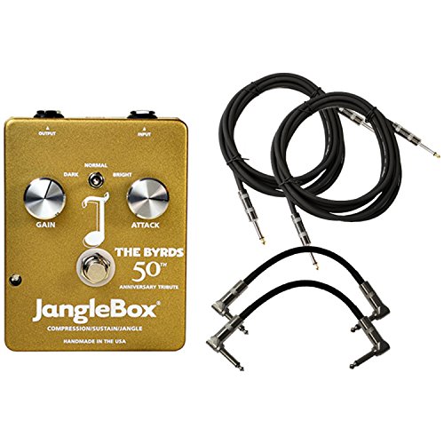 Janglebox The Byrds 50th Anniversary Gold Jangle Box Pedal w/ 4 Cables