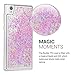 kwmobile TPU Silicone Case Compatible with Sony Xperia L1 - Soft Flexible Cover with Flowing Liquid - Stars Snow Globe Pink/Transparent