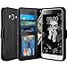J3 Case, Express Prime Case, Amp Prime Case, LK Luxury PU Leather Wallet Case Flip Cover with Card Slots & Stand For Samsung Galaxy J3 / Express Prime / Amp Prime, BLACK