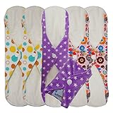 Love My® /Mama/Girl/Maiden/Antibacterial Bamboo fiber/ Menstrual Pads/ Reusable/ Panty Liners - 6pcs pack-(Large size)