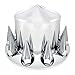Chrome Semi Truck Front & Rear Axle Cover SET with pointed Hub Cap 33mm Lug Nuts