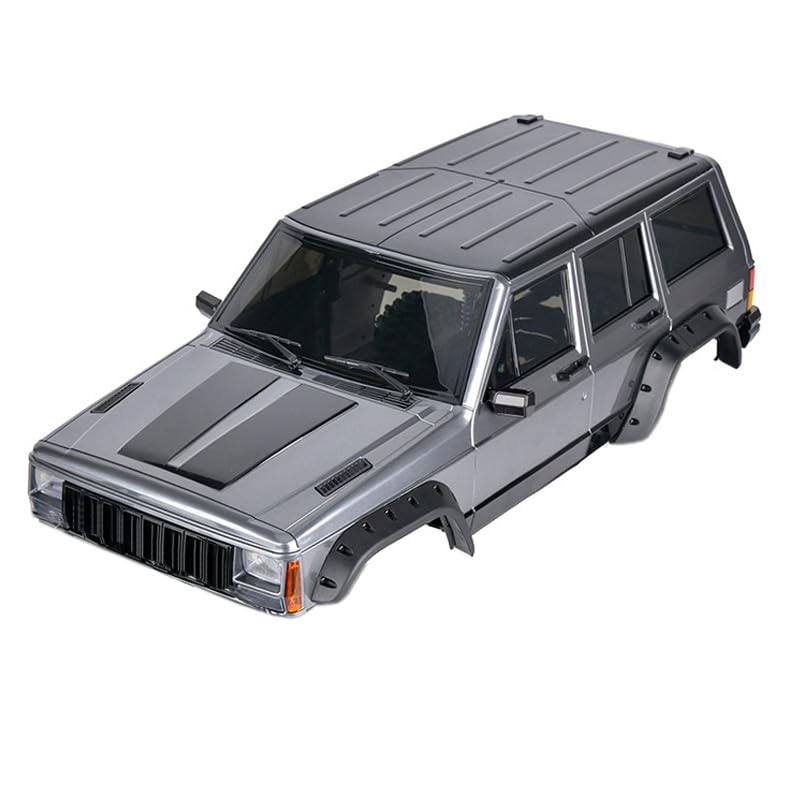 Photo 1 of RC Car Hard Body Shell Kit,313mm Wheelbase Cherokee Body Car Shell for 1/10 RC Crawler Axial SCX10 & SCX10 II 90046 90047 TRX4 Kit (Grey)