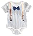 Baby Boys Newborn Sailor Summer Jumpsuit Romper Climbing Clothes 0-24m (0-6 Months, Blue stripe)
