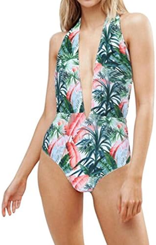 Tootu Summer Ladies One-Piece Beachwear Sexy Swimwear Push Up Bikini Swimsuit (XL, A)
