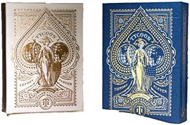 Blue and Ivory Tycoon 2-Pack Set Playing Cards by Theory 11