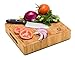 Small End Grain Bamboo Cutting Board | Professional, Antibacterial Butcher Block | Non-Slip Rubber Feet by Top Notch Kitchenware