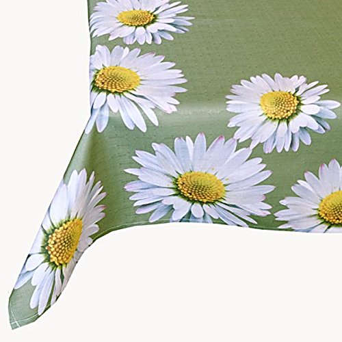 Raebel OHG Rectangular Tablecloth 130 x 170 cm Easy Care Olive Daisy Table Cloth Table Decoration Garden Blanket