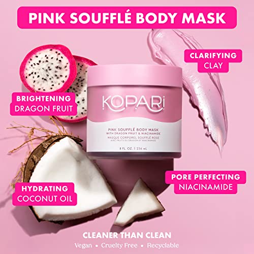 Pink Soufflé Body Mask With Niacinamide, Kaolin Clay, Dragon Fruit