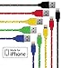 Lightning Cable for iPhone - 5 Pack (3.3 Feet) in Blue, Red, Yellow, Green & Black - Cable w/ Lightning Connector - Lightning to USB cable / Cord for iPhone Compatible with iPhone 6 & 5