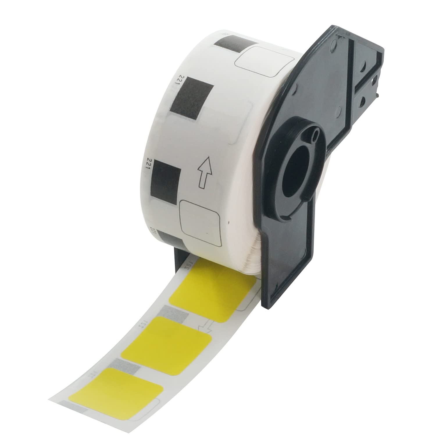 BETCKEY - 1000 Yellow Labels Replacement for Brother DK-11221, 23mm x 23mm Square Labels Compatible with Brother QL Label Printers