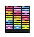 Heavy Duty Storage Pocket Chart with 30 Pockets, 5 Over Door Hangers Included | Hanging Wall File Organizer by Hippo Creation - Organize Your Assignments, Files, Scrapbook Papers & More (Black)