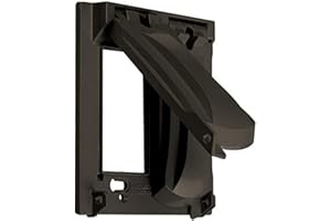 Hubbell-Bell MX2050Z Two Gang Two Device Flat Metal Weatherproof Receptacle Cover, Bronze