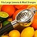 Jumbo Lemon Squeezer - Durable Heavy Duty Stainless Steel Citrus Juicer - Extra Wide 3.44 Inch Bowl Makes Juicing Oranges, Big Lemons & Limes Easy - Larger Than Most Other Hand Presses - Easy To Clean