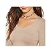 DZT1968 Women Pendant Vintage Alloy Necklace Choker Chains Charm (Silver)