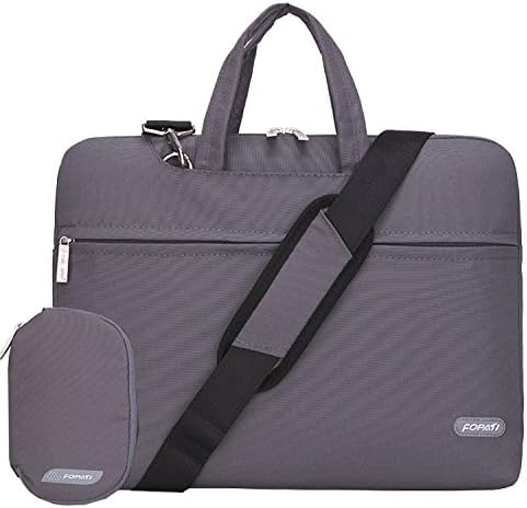 Laptop bag 15.6 inch, FOPATI 15 - 15.6 Inch Laptop Sleeve Case Briefcase Shoulder bag Messenger bag for Macbook Pro 15, ASUS X551MA, Dell Inspiron, Acer Aspire, HP Pavilion, Lenovo IdeaPad - Grey