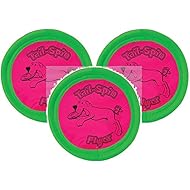 Booda 3 Pack of Tail-Spin Flyer Dog Toys, 7-Inch
