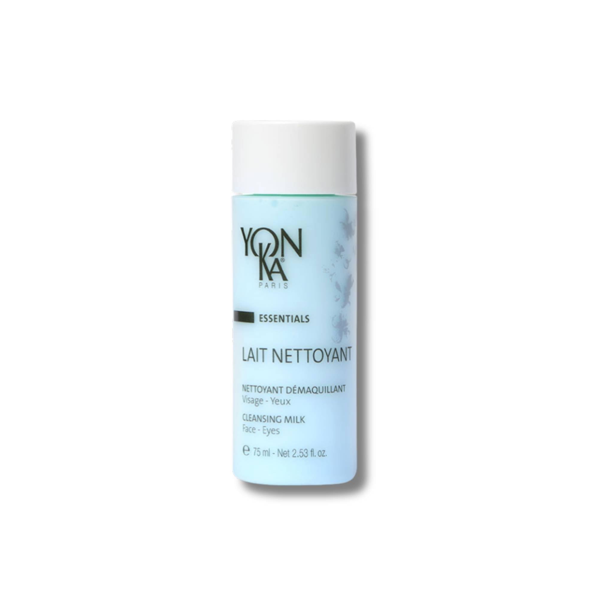 Cleansing Milk Yonka 75ml | 98% Natural Origin Gentle Makeup Remover Milk | Moisturises and Rebalances Skin | All Skin Types, Water Rinsing | Botanical Blend and Brown Algae (Travel Size)