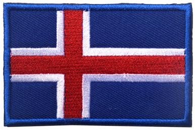 ShowPlus Iceland is Flag Military Embroidered Tactical Patch Morale Shoulder Applique