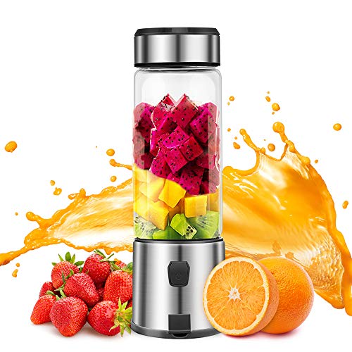 Electric Portable Blender, TOPQSC 5200mAh USB Rechargeable Personal