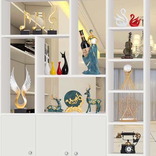 7 inch Creative Retro Telephones European Resin Rotary Dialing Telephone Decoration Cafe Bar Window Decorative Home Decoration Props (L: 7 1/4 inch X W: 3 1/8 inch X H: 6 1/4 inch)