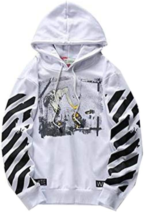 Autumn and Winter Off Fashion Hip Hop Angel Striped Hoodies Baseball Sweater Coat for Men/Women
