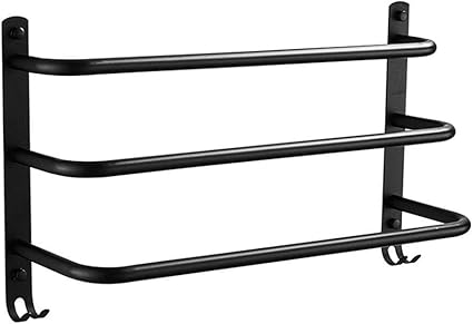 MJJSXM Toallero: Barra De Toalla De Tres Barras Y Tres Capas ...