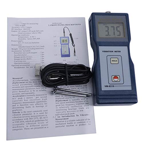 Digital Vibrometer Data Logger Vibration Meter Tester Gauge With ...
