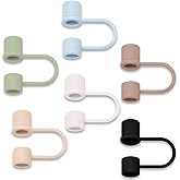 DEWJDFSC 6PCS Silicone Straw Covers Caps Compatible with Stanley 30&40 Oz Tumbler Accessories Simple Straw Toppers Reusable Caps for Stanley Cup 10mm 0.4in Straws (Colorful 1)