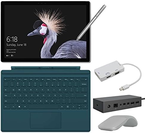 2017 New Surface Pro Bundle ( 6 Items ): Core i7 16GB 512GB Tablet, Surface Dock, Surface Type Cover Teal (2016), Surface Pen Silver, Surface Arc Mouse Light Grey, Mini DisplayPort Adaptor