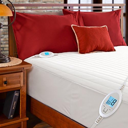 Simple Comfort Quilted Electric Heated Mattress Pad with SENSOR-SAFE Overheat Protection Technology (Twin Size w/Single Controller)