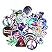 Galaxy Blue Aesthetic Stickers Skateboard Stickers Travel Luggage Stickers for Suitcases Decal Waterproof Stickers Pack for Laptop,Car and Gift for Adults Teens