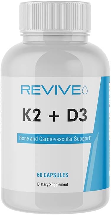 Amazon Com Revive Md K2 D3 Promotes Bone And Cardiovascular Health In Both Men And Women Supports Healthy Calcium Balance Boosts Immune Function 60 Capsules Health Personal Care