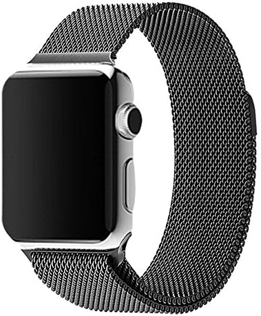 Wingco Apple Watch Band - Magnet Closure, 42mm Milanese Stainless Steel Replacement, Replacement Wrist Band for iWatch - Black