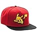 bioWorld Pokemon Pikachu Color Block Snapback Hat , Red & Black , One Size
