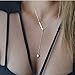 ABC® Women Simple Little Sheet Metal Crystal Rhinestone Chian Alloy Necklace
